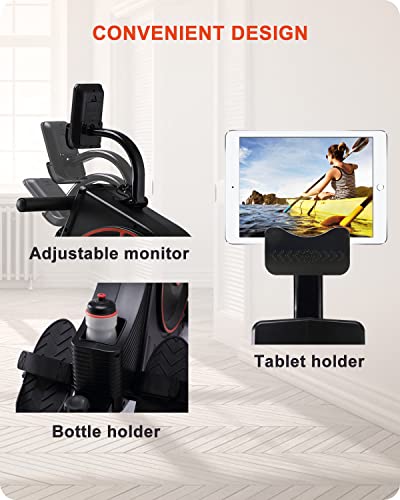 ECHANFIT Foldable Magnetic Rower with LCD Monitor