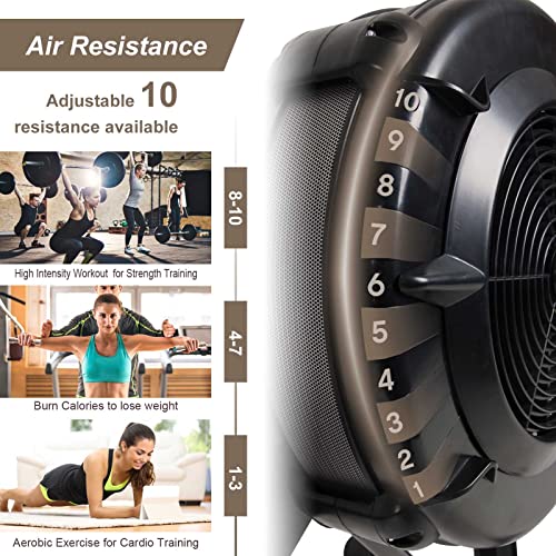 Foldable Air Resistance Rower with LCD Monitor