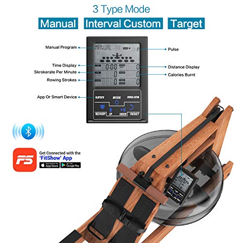 Mr. Captain Home Rowing Machine with Bluetooth Monitor
