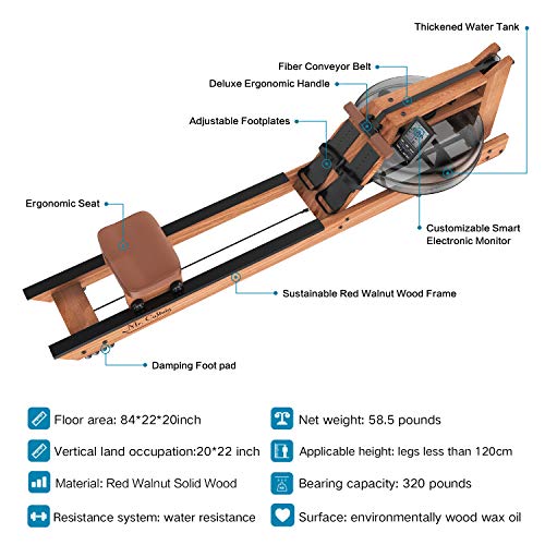 Mr. Captain Home Rowing Machine with Bluetooth Monitor