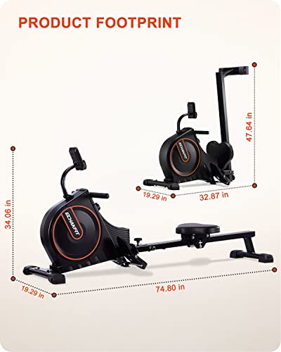 ECHANFIT Foldable Magnetic Rower with LCD Monitor