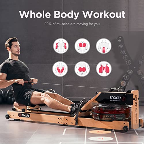 Snode Bluetooth Wood Water Rowing Machine