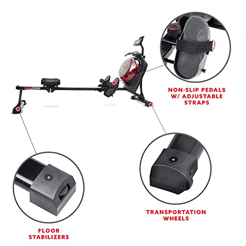 Sunny Hydro+ Dual Smart Water Rower (Black)