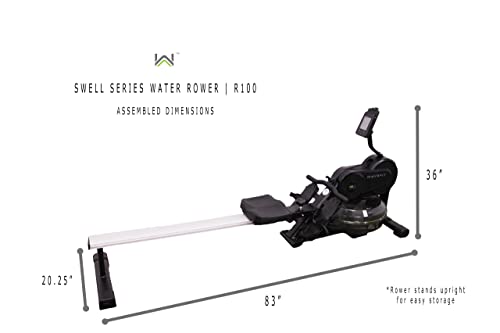 WaveFit Swell Water Rower with Bluetooth Fitness Tracking
