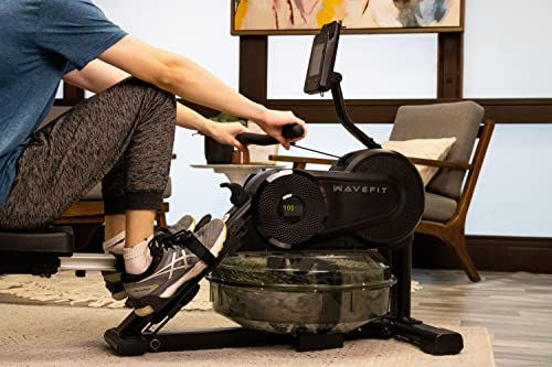WaveFit Swell Water Rower with Bluetooth Fitness Tracking