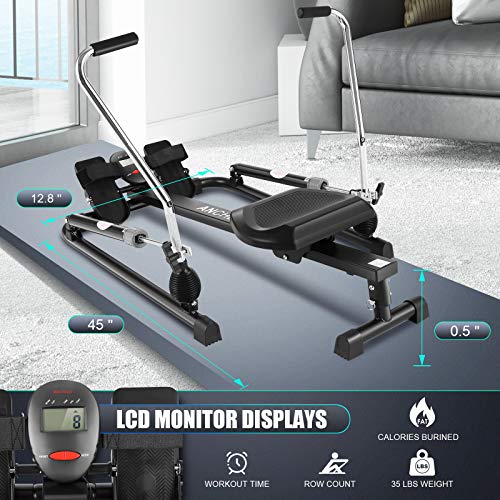 Full Motion Hydraulic Rowing Machine with LCD Monitor