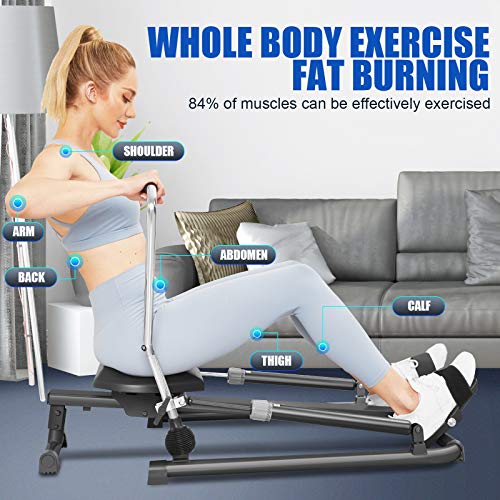 Full Motion Hydraulic Rowing Machine with LCD Monitor
