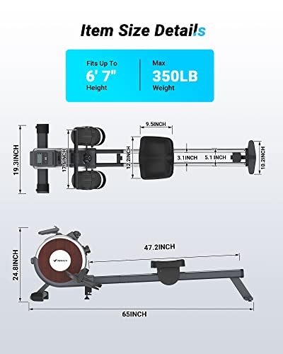 Merach Magnetic Rower with 16 Resistance Levels
