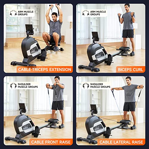 Pooboo Magnetic Rowing Machine - 360 LB Capacity