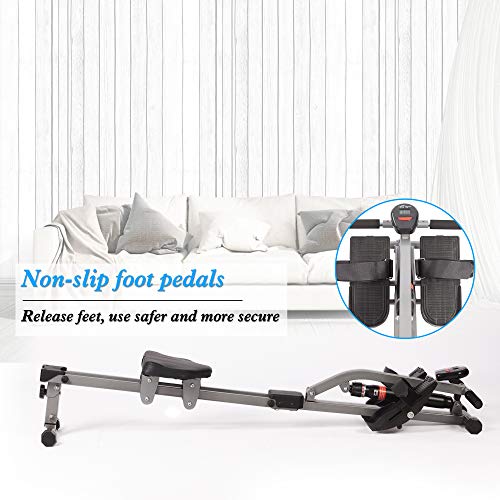 Foldable Hydraulic Rowing Machine - 250lbs Weight Capacity