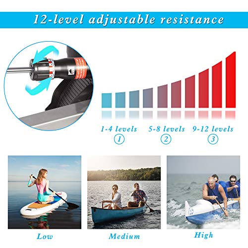 Foldable Hydraulic Rowing Machine - 250lbs Weight Capacity