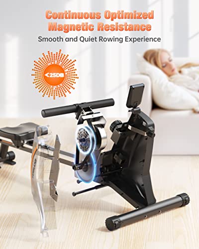 YOSUDA Compact Magnetic Rowing Machine with LCD Monitor