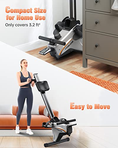 YOSUDA Compact Magnetic Rowing Machine with LCD Monitor