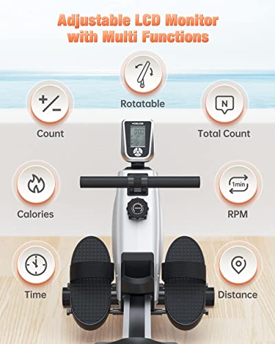 YOSUDA Compact Magnetic Rowing Machine with LCD Monitor