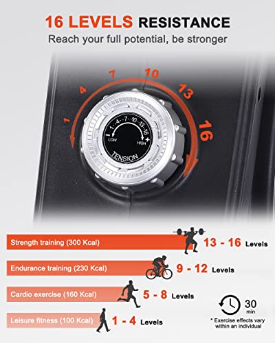ECHANFIT Bluetooth Magnetic Rower - 16 Levels
