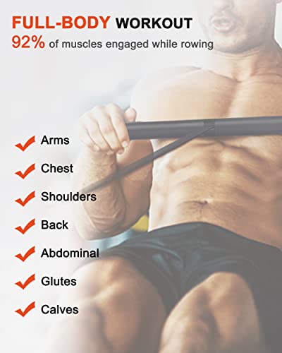 ECHANFIT Bluetooth Magnetic Rower - 16 Levels