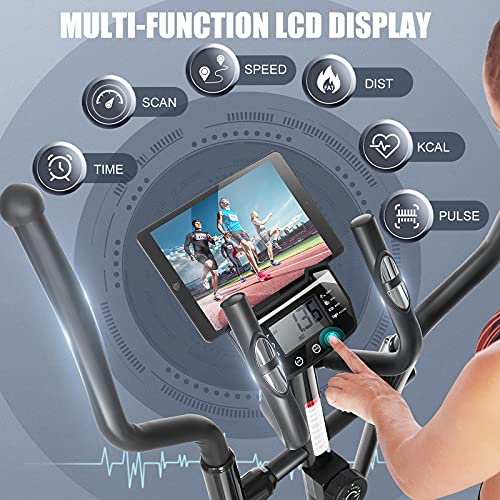 HIROLLOP Elliptical Trainer with Magnetic Resistance & App