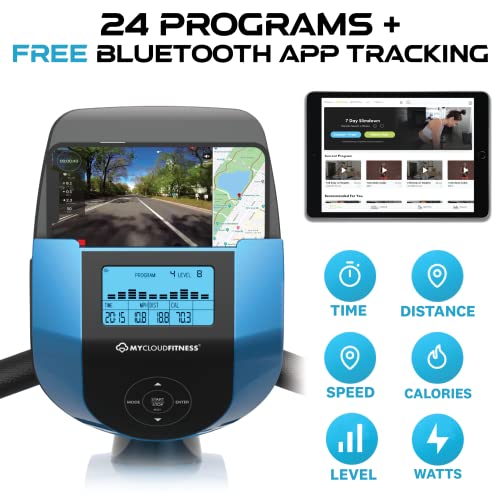 Magnetic Flywheel Elliptical Trainer with Bluetooth Tracking
