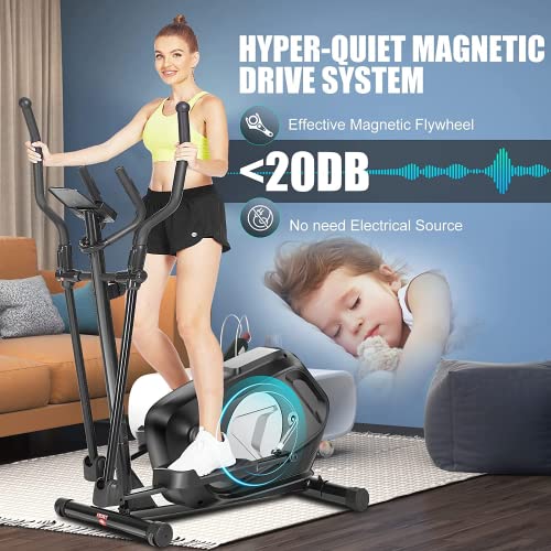 HIROLLOP Elliptical Trainer with Magnetic Resistance & App