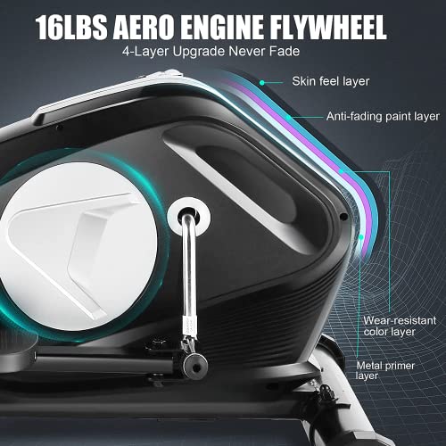 HIROLLOP Elliptical Trainer with Magnetic Resistance & App