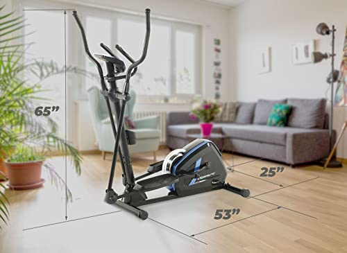 Magnetic Flywheel Elliptical Trainer with Bluetooth Tracking