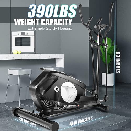 HIROLLOP Elliptical Trainer with Magnetic Resistance & App