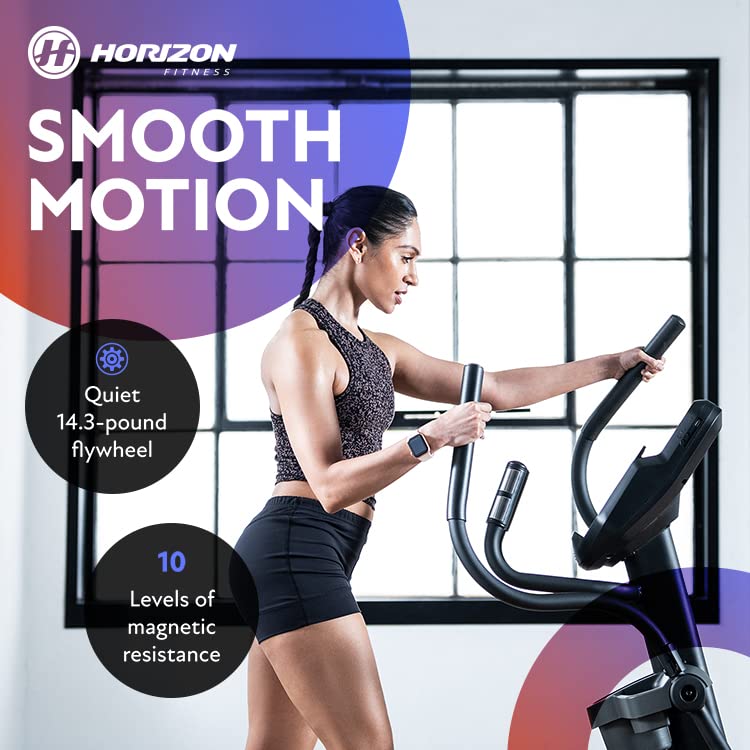 Horizon Fitness EX-59 Elliptical Machine-Bluetooth, Speakers, 10 Levels