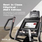 SOLE Fitness E35 Elliptical Machine - Versatile & Bluetooth-Compatible