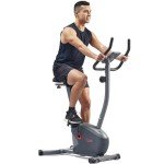 Sunny Health & Fitness Upright Exercise Bike with Bluetooth