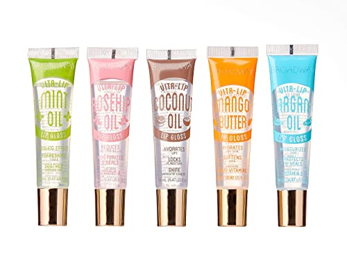Set of 5 Broadway Vita-Lip Glosses in Various Scents