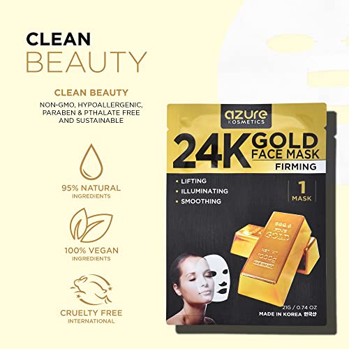 24K Gold Firming Face Mask for Anti-Aging & Hydration
