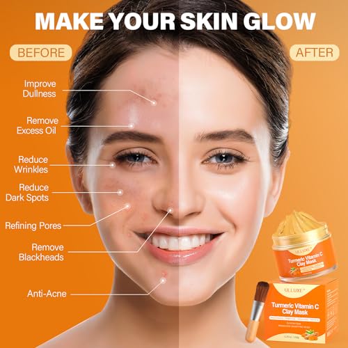 Ulluxe Turmeric Vitamin C Clay Face Mask 5.29 oz