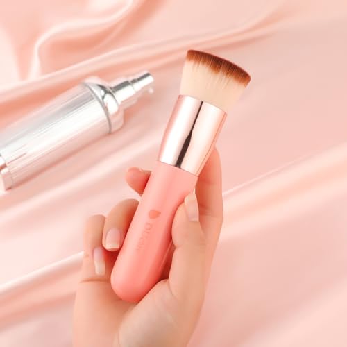 DUcare Pink Foundation Brush Flat Top Kabuki Buffing