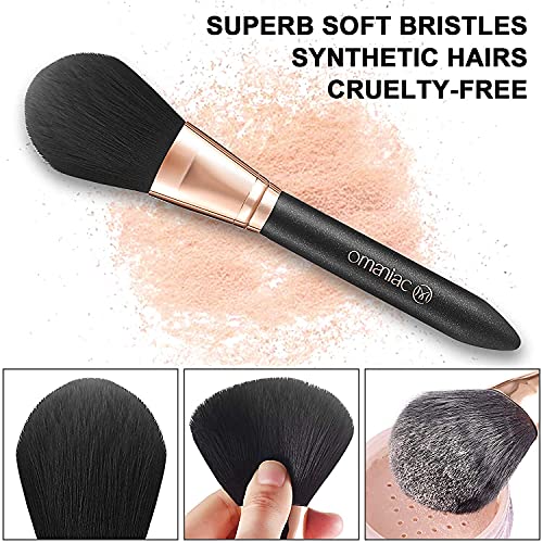 PEARLESCENT Wood Handle Makeup Brush Set with Travel Case