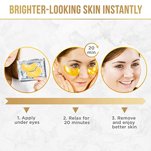 DERMORA Golden Glow Eye Patches - Rejuvenating Treatment