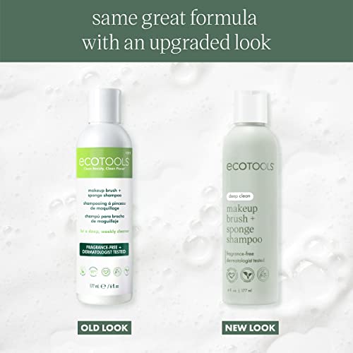 EcoTools Brush and Sponge Shampoo, Fragrance-Free, Vegan