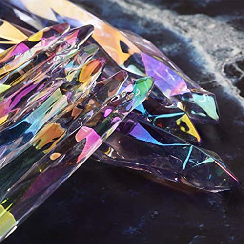 10pcs Rainbow Crystal Handle Makeup Brush Set