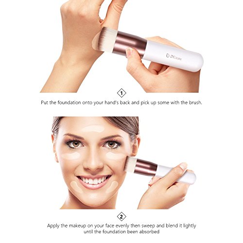 DUcare Flat Top Kabuki Foundation Brush - Rose Gold