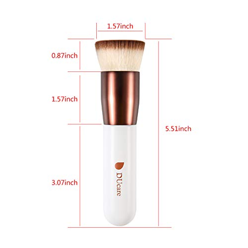 DUcare Flat Top Kabuki Foundation Brush - Rose Gold