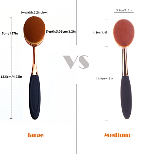 Yoseng Large Oval Foundation Brush for Flawless Application
