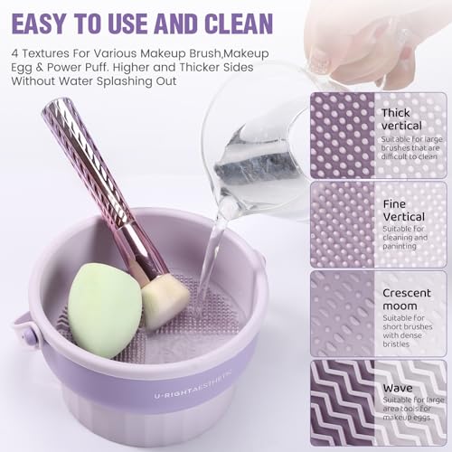 3-in-1 Silicone Makeup Brush Cleaner Mat & Organizer