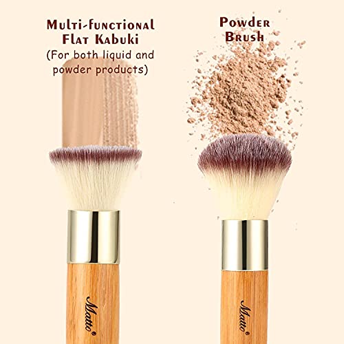 2-Piece Kabuki Brush Set for Face Makeup