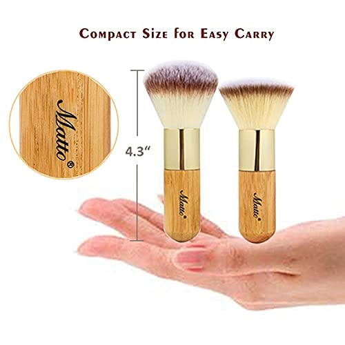2-Piece Kabuki Brush Set for Face Makeup