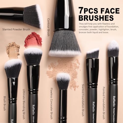 15-Piece Raffaello Premium Makeup Brush Set
