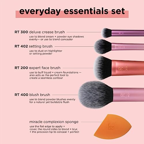 Real Techniques 5-Piece Everyday Makeup Brush Set