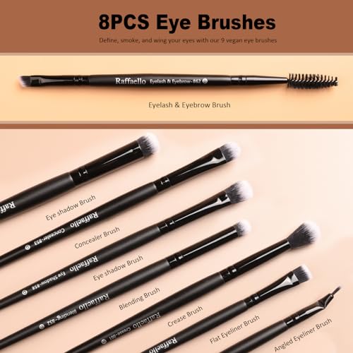 15-Piece Raffaello Premium Makeup Brush Set