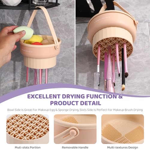 3-in-1 Silicone Makeup Brush Cleaner Mat & Organizer