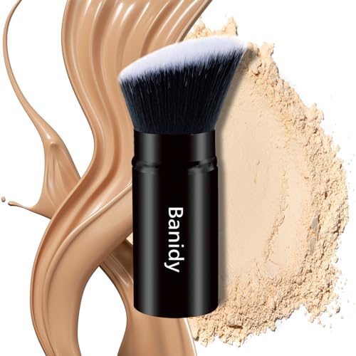 Retractable Kabuki Makeup Brush for Flawless Application
