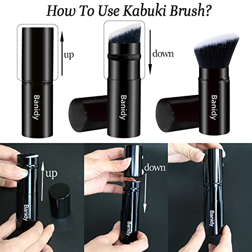 Retractable Kabuki Makeup Brush for Flawless Application