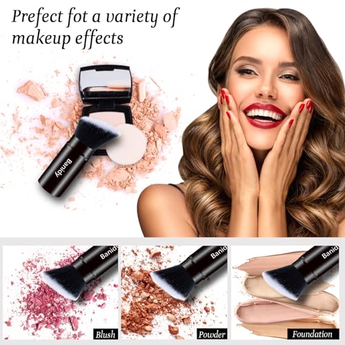Retractable Kabuki Makeup Brush for Flawless Application